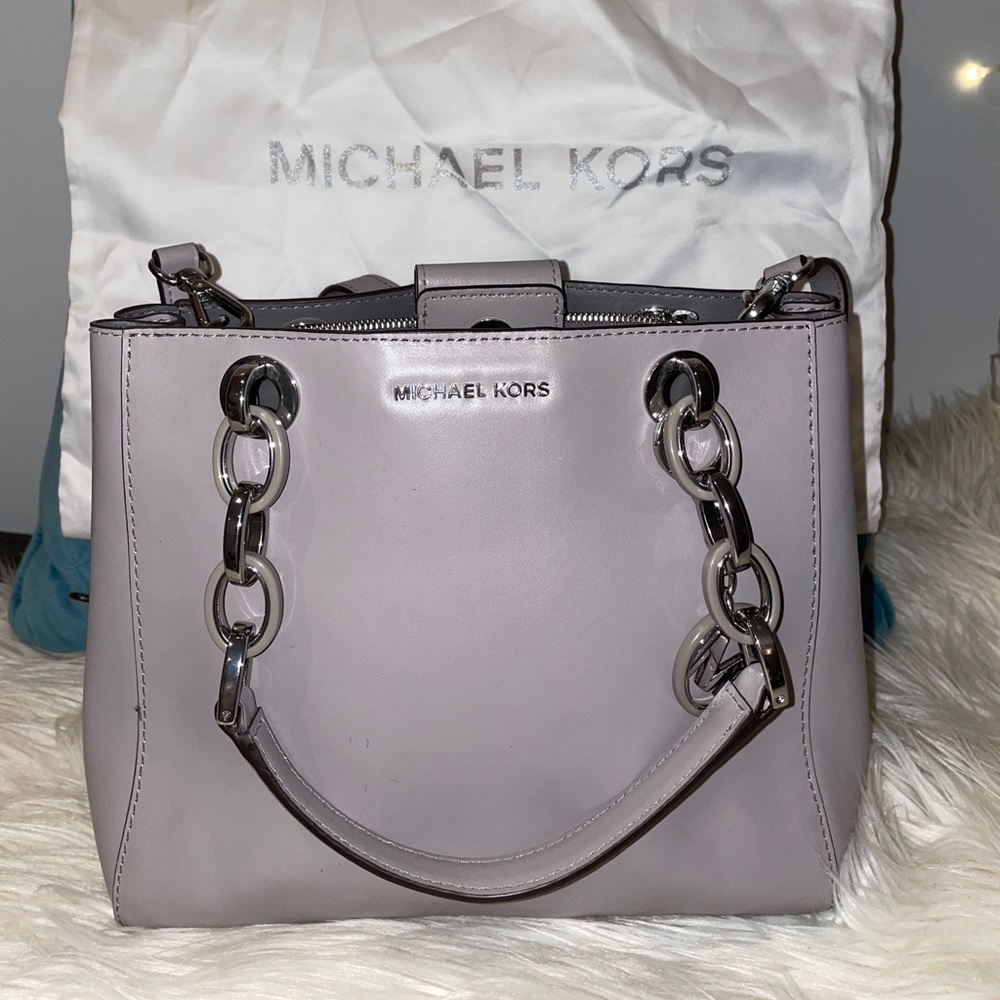 Gray Michael Kors satchel bag - Picture 1 of 7